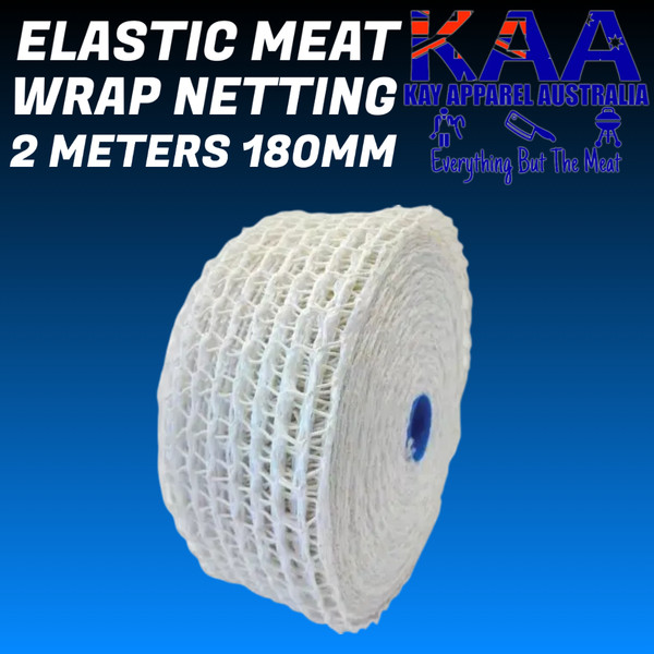 ​​Elastic Meat Wrap Netting 50 Meter Roll 180mm White
