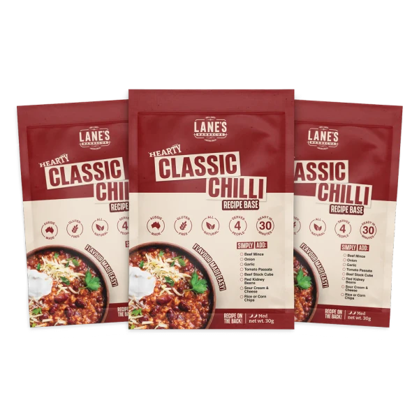 LANES BBQ HEARTY CLASSIC CHILLI RECIPE BASE 30 GRAMS