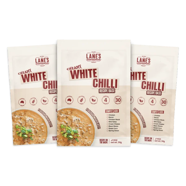 LANES BBQ CREAMY WHITE CHILLI RECIPE BASE 30 GRAMS