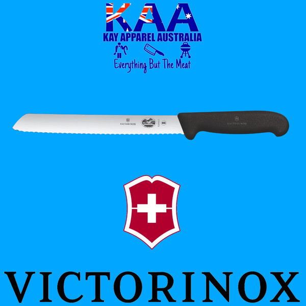 Victorinox Fibrox Bread Knife Wavy Edge Black 21cm 5.2533.21