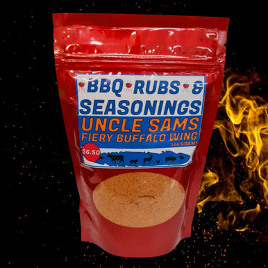 BBQ Rubs Uncle Sams Fiery Buffalo Wing Glaze BBQ Rub 200g Kay
