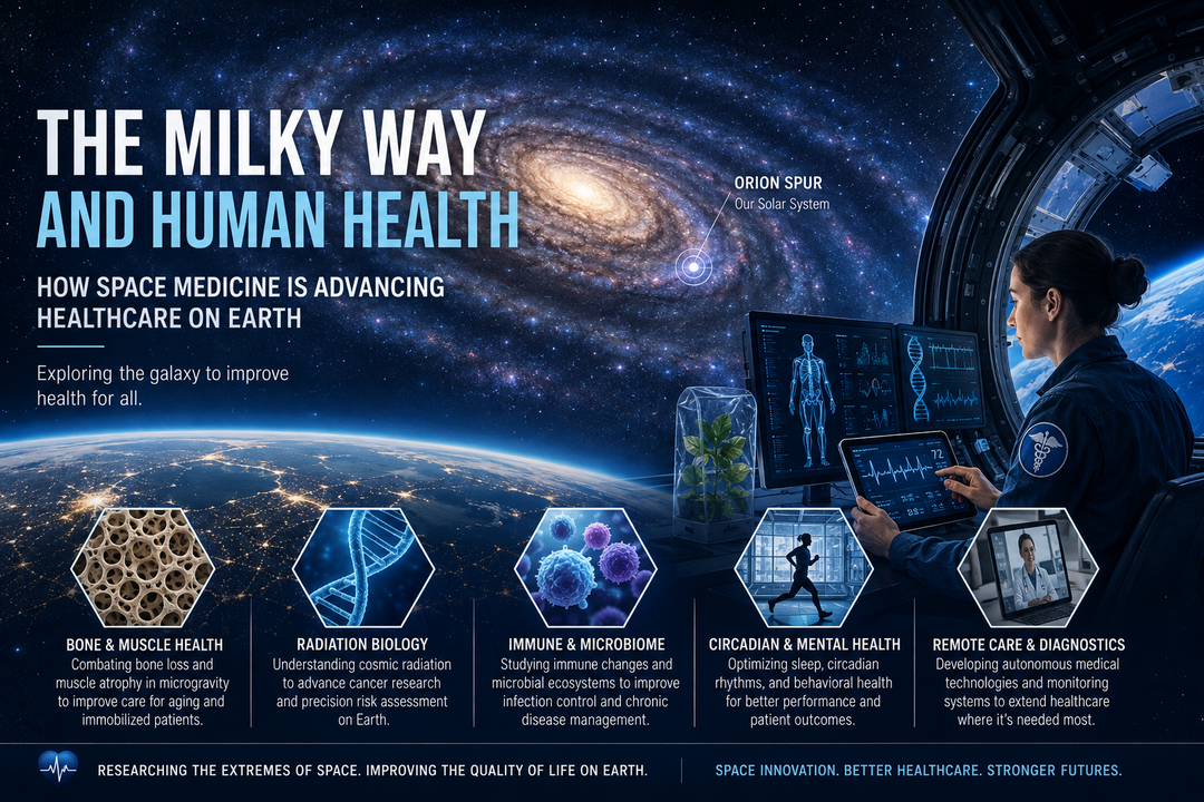 The Milky Way and Human Health: What Space Medicine Can Teach Healthcare