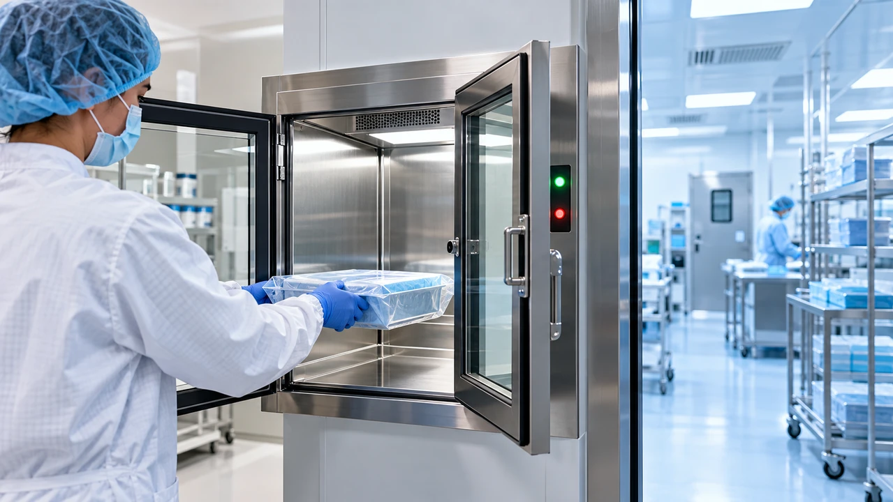 Pass-Through Chambers and Material Flow in Controlled Healthcare Environments