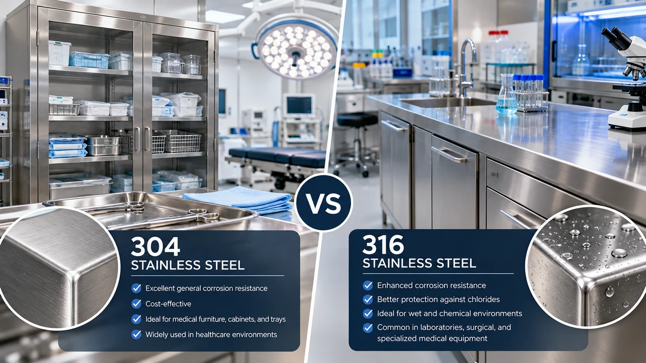 Medical-Grade Stainless Steel: Comparing 304 and 316 for Healthcare Equipment