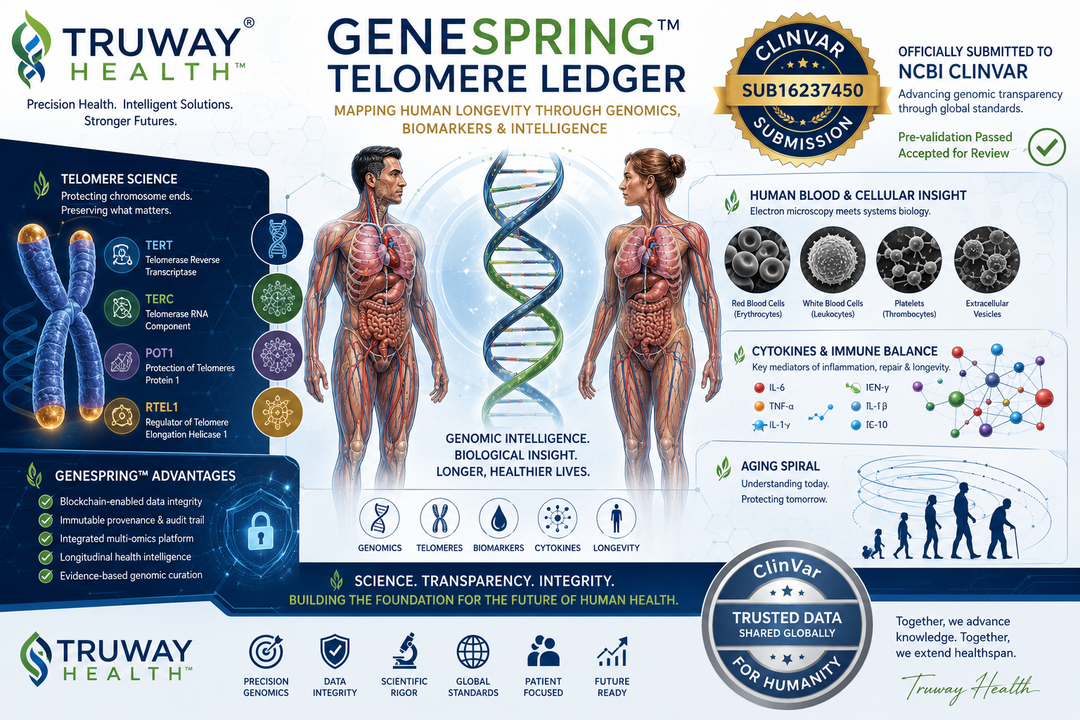 GeneSpring™ Telomere Ledger: Mapping Human Aging Through Telomeres, Blood Biomarkers, and Genomic Intelligence