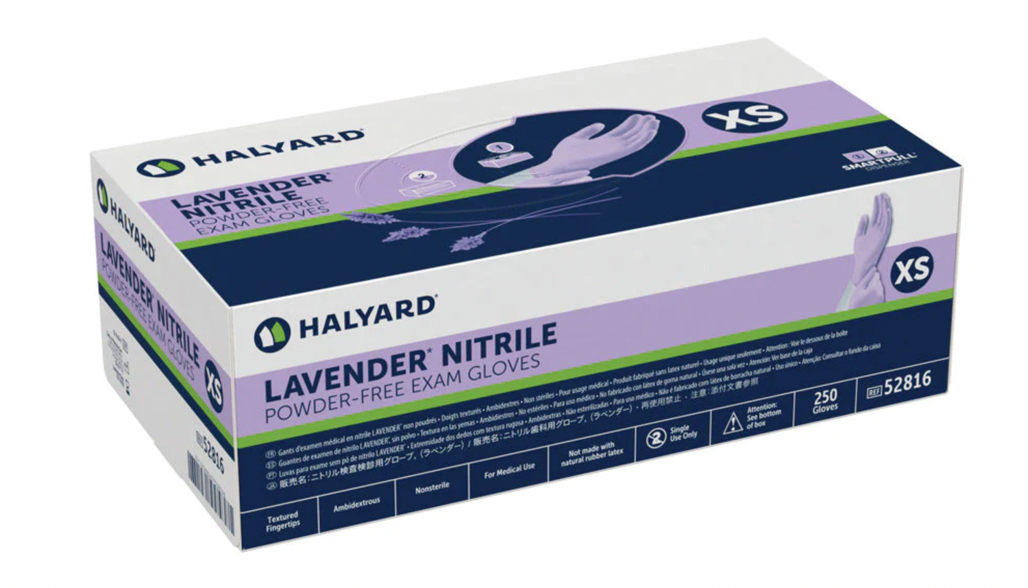 Halyard Exam Glove, Nitrile, Lavender