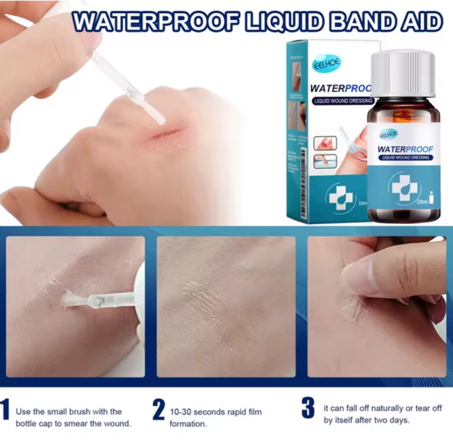 Waterproof Liquid Wound Dressing - Skin Bandage Glue for Minor Cuts and Scrapes Waterproof Liquid Wound Dressing - Skin Bandage Glue for Minor Cuts and Scrapes