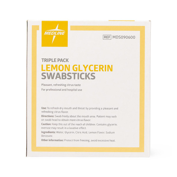 Medline Lemon Glycerin Swabsticks