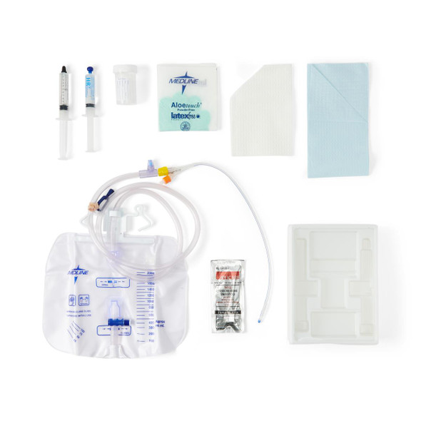 100% Silicone 2-Layer Foley Catheter Tray with Drain Bag