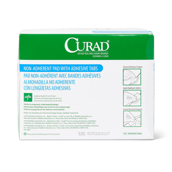 CURAD Sterile Nonadherent Pad with Adhesive Tab