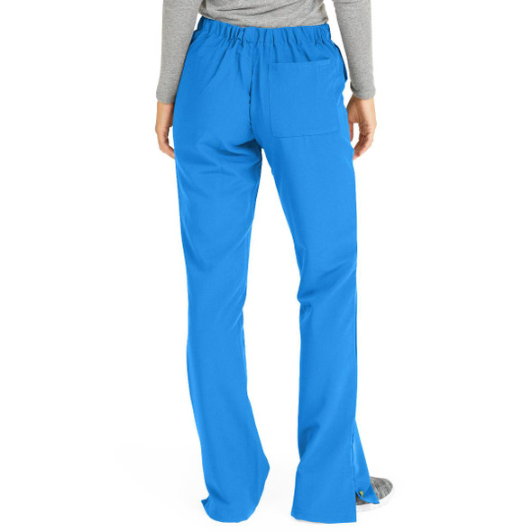 Melrose ave Women's Stretch Boot-Cut Scrub Pants - Royal Blue