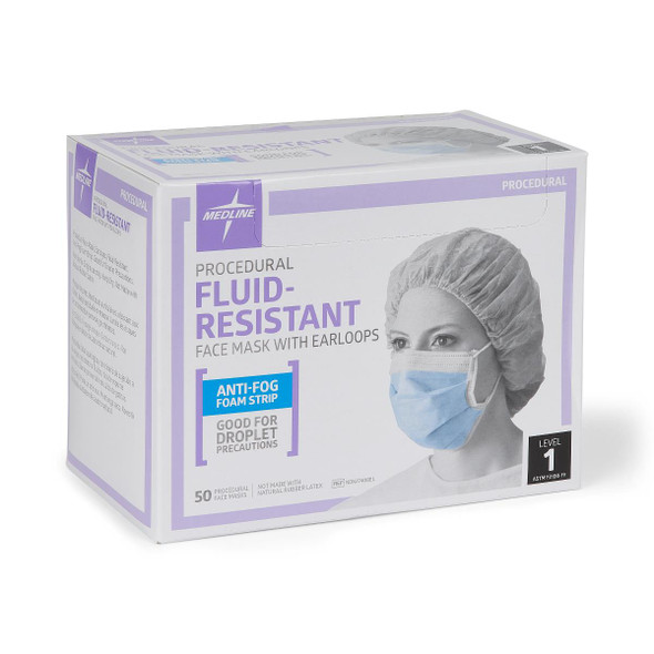 ASTM Level 1 Procedure Face Mask with Anti-Fog Strip & Ear Loops
