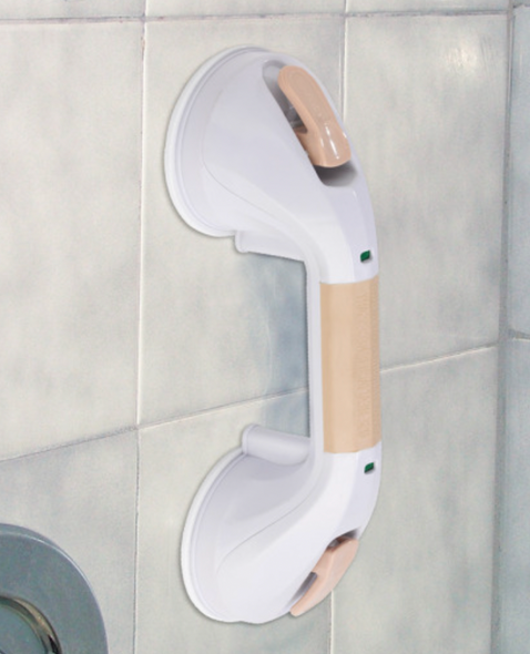 Drive Suction Cup Grab Bars - White & Beige 12" Suction