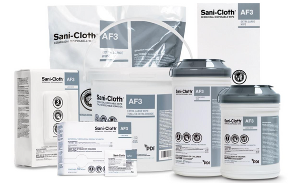 Sani-Cloth AF3 Germicidal Wipes - 6" x 6.75" Quick Disinfectant Wipes, 160 Count Carton - Alcohol-Free, Effective Against Bacteria & Viruses