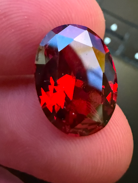 13.89CT Blood Red Ruby – Unheated Oval Cut with Diamond Accents