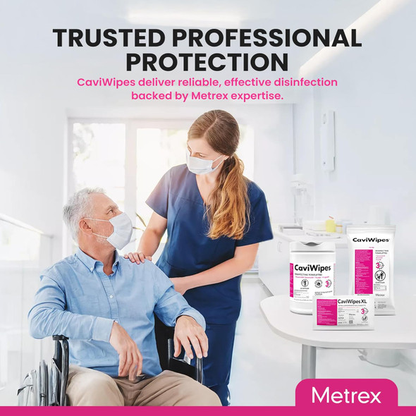 CaviWipes Disinfecting Towelettes – Medical‑Grade, Tuberculocidal, Virucidal & Bactericidal Surface Wipes (Bulk Canisters for Clinics, Labs, Dental & Healthcare Facilities)