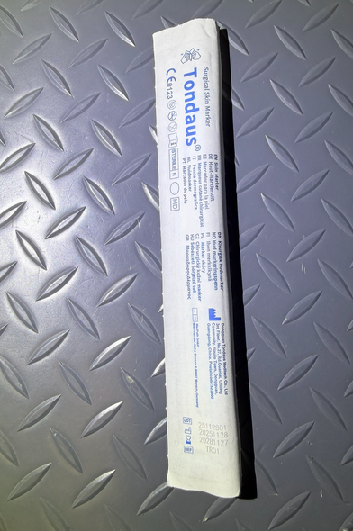 Tondaus® Sterile Surgical Skin Marker with Surgical Ruler & Label Strips — Purple Ink, REF TR01