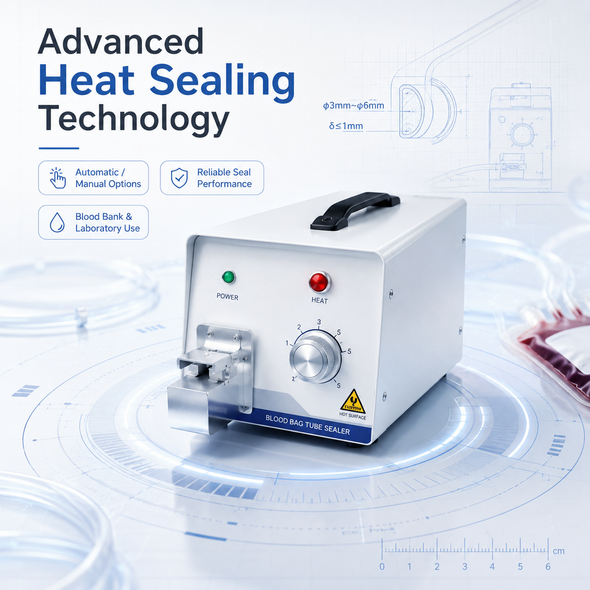 BIOBASE Blood Bag Tube Sealer Series — Medical PVC Blood Collection Tubing Heat Sealing Systems | Manual, Automatic & Multi-Voltage Models