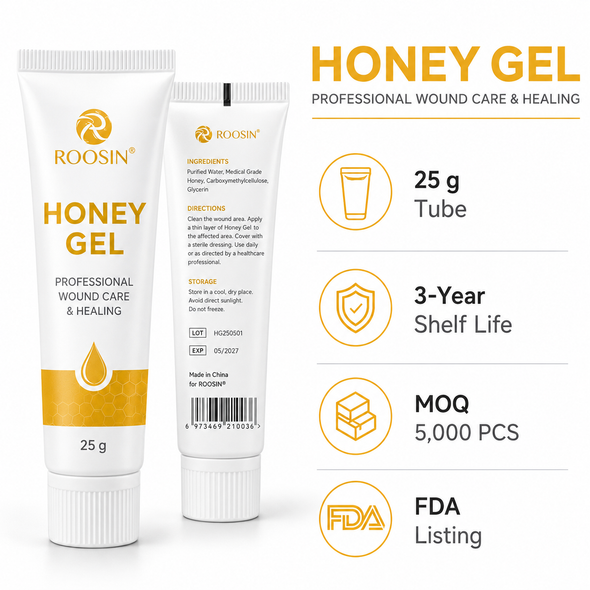 ROOSIN Honey Gel Wound Care Gel — 25 g Tube
