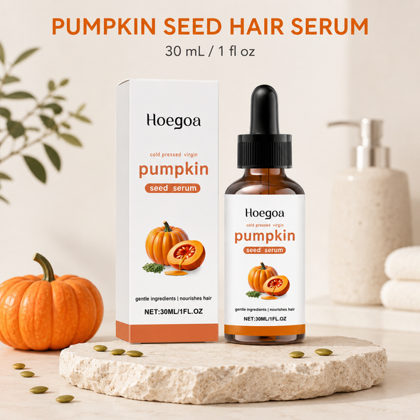 Hoegoa Pumpkin Seed Hair Serum – Cold-Pressed Hair & Scalp Conditioning Oil – 30 mL