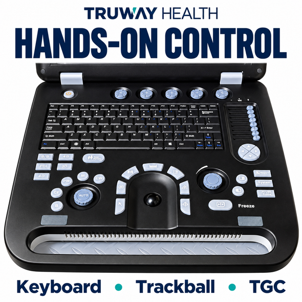 Truway Health™ SUN-906A 3D/4D Color Doppler Ultrasound System – Multi-Array Diagnostic Ultrasound Machine with Convex, Linear & Transvaginal Probes
