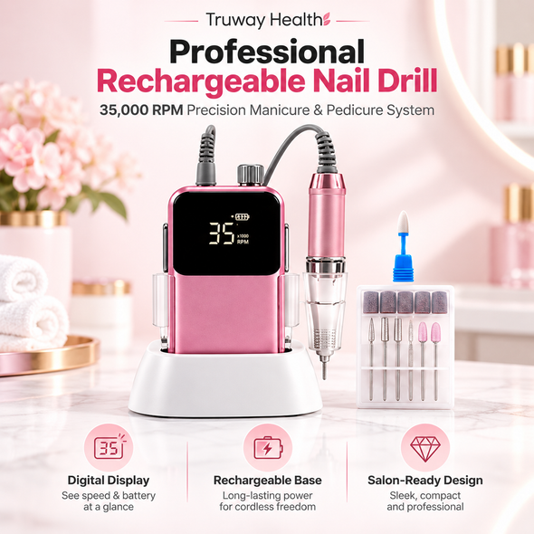 SIMINAIL Professional Rechargeable Electric Nail Drill — 35,000 RPM Manicure & Pedicure Machine