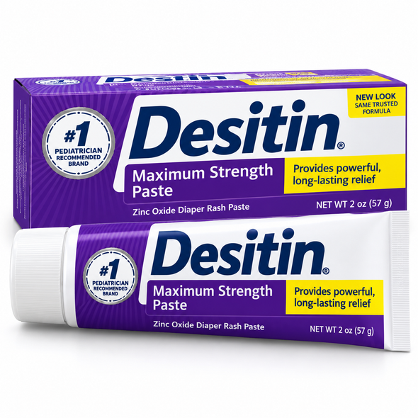 Desitin Maximum Strength Diaper Rash Paste — 40% Zinc Oxide, 2 oz