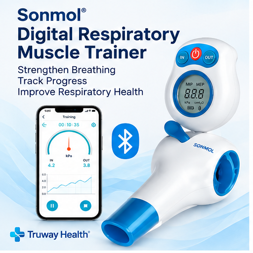 Sonmol Digital Respiratory Muscle Trainer — Bluetooth Breathing Exercise Device