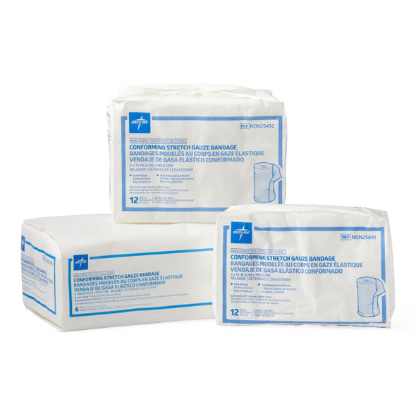 Medline Nonsterile Conforming Stretch Gauze Bandages