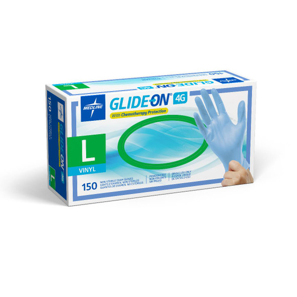 Glide-On 4G Vinyl Exam Gloves with Chemotherapy Protection