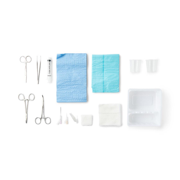 Laceration Trays with Satin Instruments