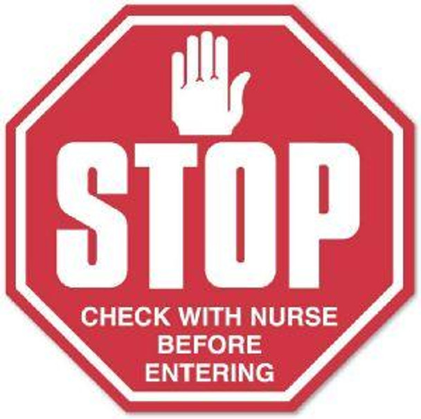 Stop Sign Infection Control Labels