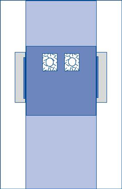 77 x 135" Femoral Angiography Surgical Drape with Pouches