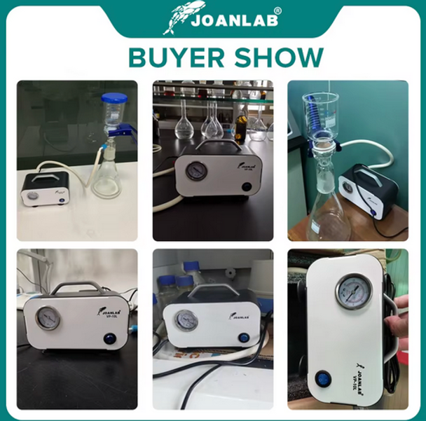JoanLab Oil-Free Diaphragm Vacuum Pump, 15L/min, 110V-220V