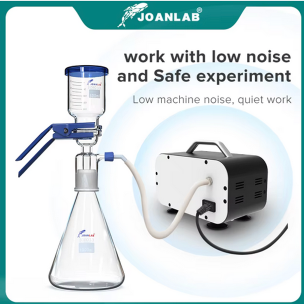 JoanLab Oil-Free Diaphragm Vacuum Pump, 15L/min, 110V-220V