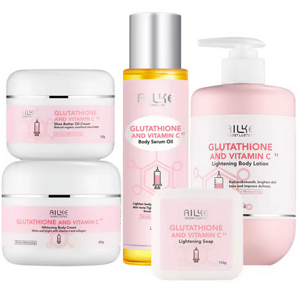 AIKE Glutathione and Vitamin C Skin Care Set for Brightening and Moisturizing