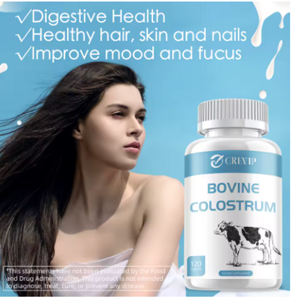 Bovine Colostrum Supplement - 20% IgG for Immune Support, Gut & Digestive Health (120 Capsules)