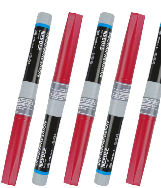 Sanke Rescue 14GA x 3.25" Decompression Needle – CE/ISO Certified Pneumothorax Chest Needle | Trauma IFAK Medical Catheter for Tension Pneumothorax Relief | EDC First Aid Needle Thoracostomy Tool