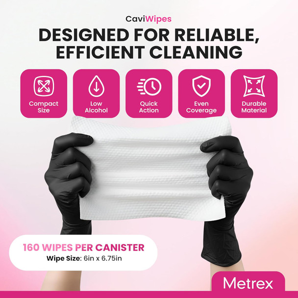 CaviWipes Disinfecting Towelettes – Medical‑Grade, Tuberculocidal, Virucidal & Bactericidal Surface Wipes (Bulk Canisters for Clinics, Labs, Dental & Healthcare Facilities)