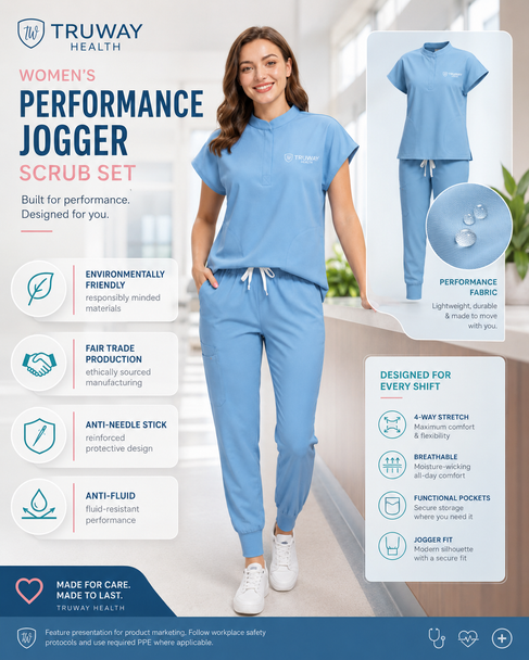 Truway Health Women’s Performance Jogger Scrub Set