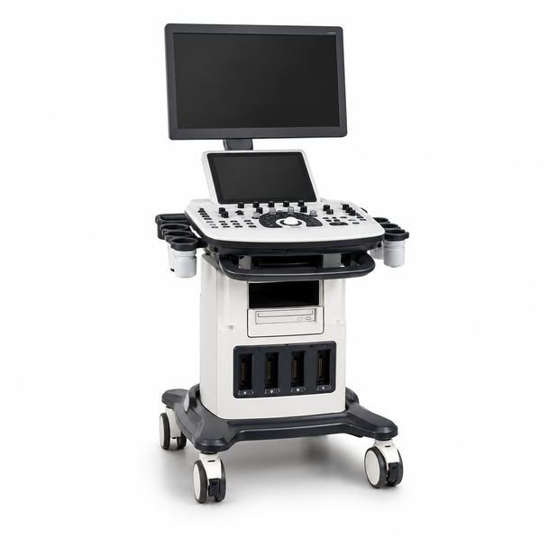 MSLCU46002 Trolley Color Doppler Ultrasound System — 19-Inch HD Monitor, 10.4-Inch Touchscreen, 3D/4D Imaging, Four Probe Ports | Two-Probe Configuration