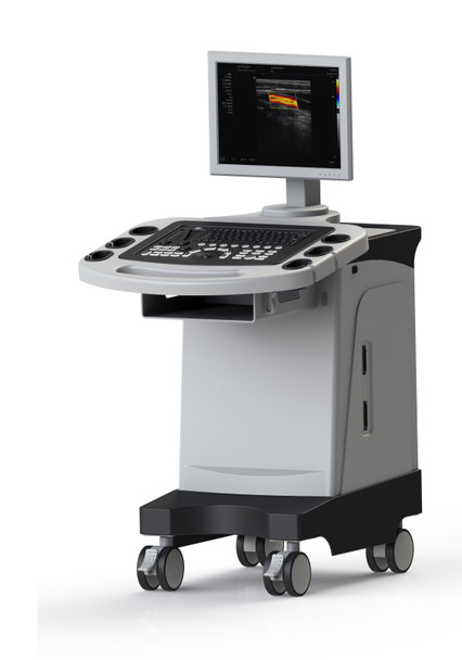 MSL MSLTU04002 Trolley Color Doppler Ultrasound System — DICOM 3.0, Dual Auto-Recognition Probe Ports, PW Doppler, THI and Optional 3D Imaging