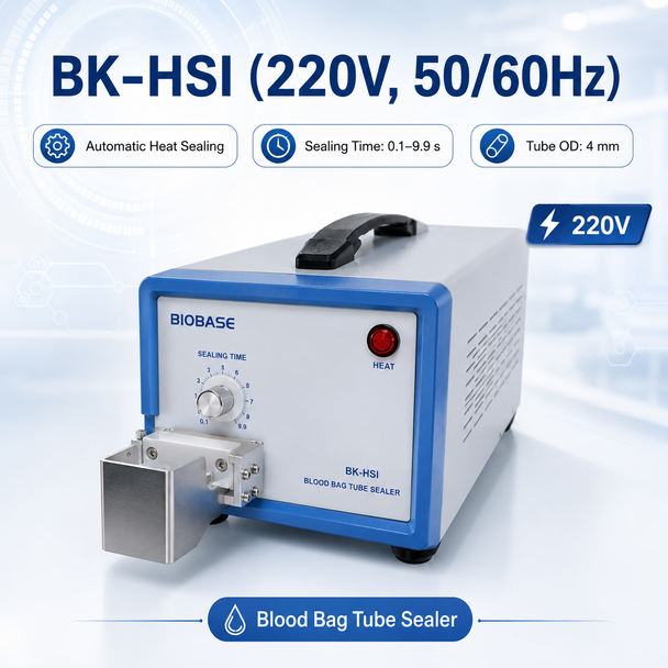 BIOBASE Blood Bag Tube Sealer Series — Medical PVC Blood Collection Tubing Heat Sealing Systems | Manual, Automatic & Multi-Voltage Models