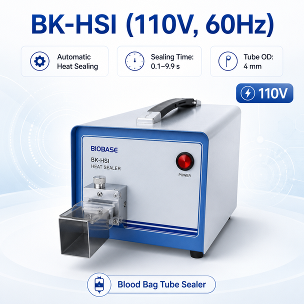 BIOBASE Blood Bag Tube Sealer Series — Medical PVC Blood Collection Tubing Heat Sealing Systems | Manual, Automatic & Multi-Voltage Models