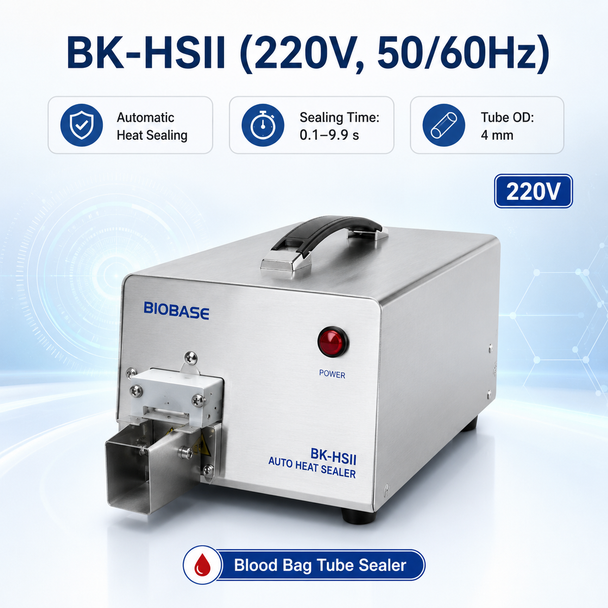 BIOBASE Blood Bag Tube Sealer Series — Medical PVC Blood Collection Tubing Heat Sealing Systems | Manual, Automatic & Multi-Voltage Models