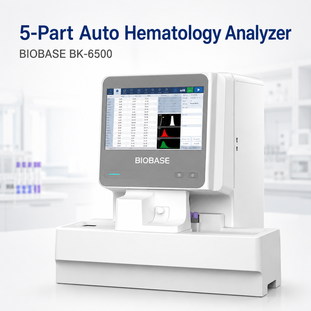 BIOBASE BK-6500 5-Part Auto Hematology Analyzer with 50-Position Auto Loader