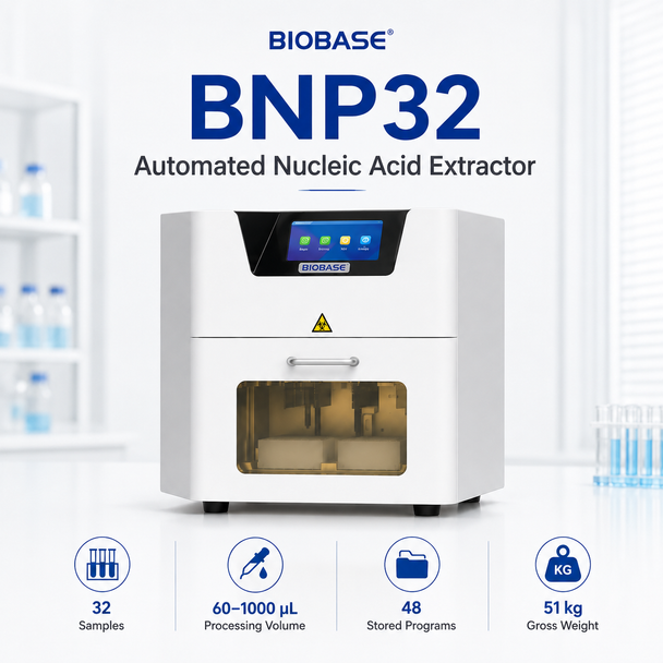 BIOBASE BNP Series Automated Nucleic Acid Extractor – 32 or 48 Sample Capacity