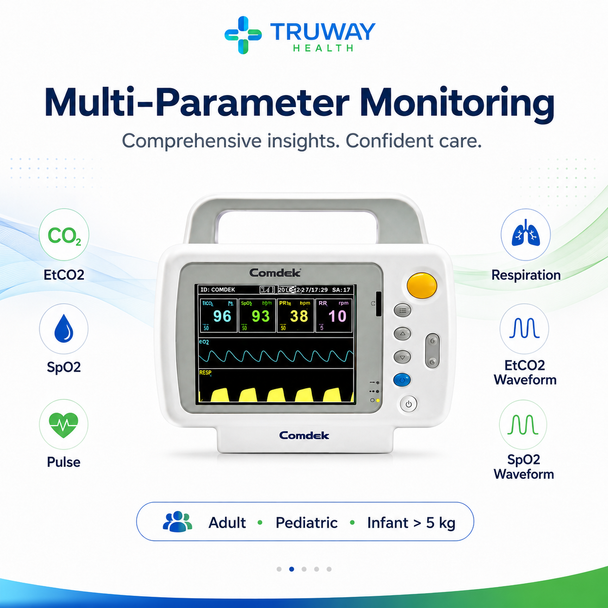 Comdek MD-850P Portable Capnography & SpO₂ Patient Monitor