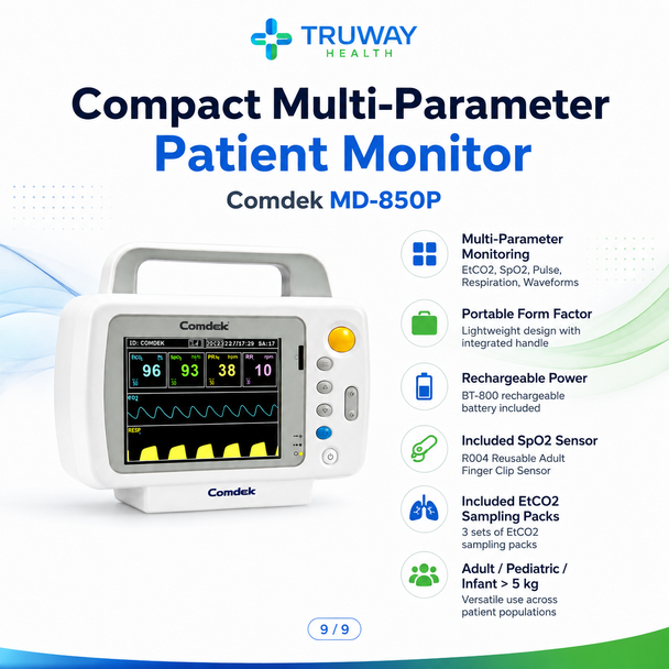 Comdek MD-850P Portable Capnography & SpO₂ Patient Monitor