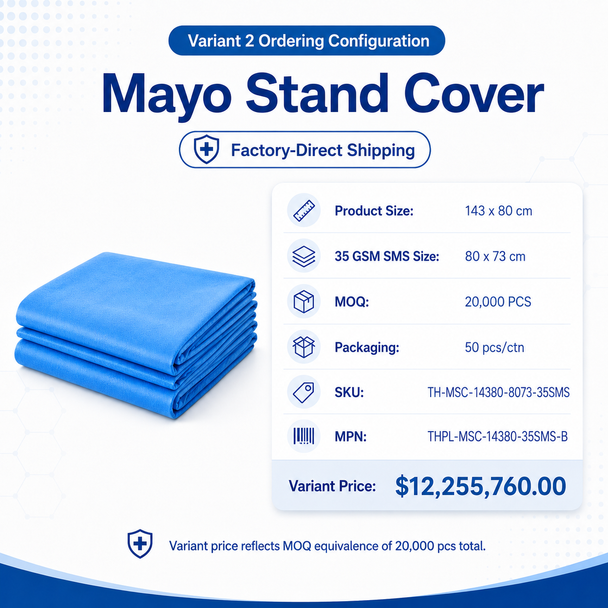 Truway Health® Private Label Mayo Stand Cover | 35 GSM SMS | Factory-Direct Shipping | MOQ 20,000 PCS